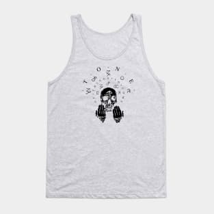 Knowledge White Skull Tank Top